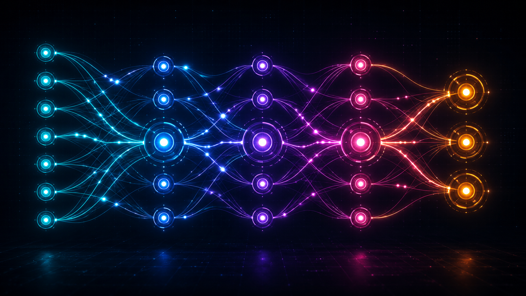 Neon MLP architecture visualization